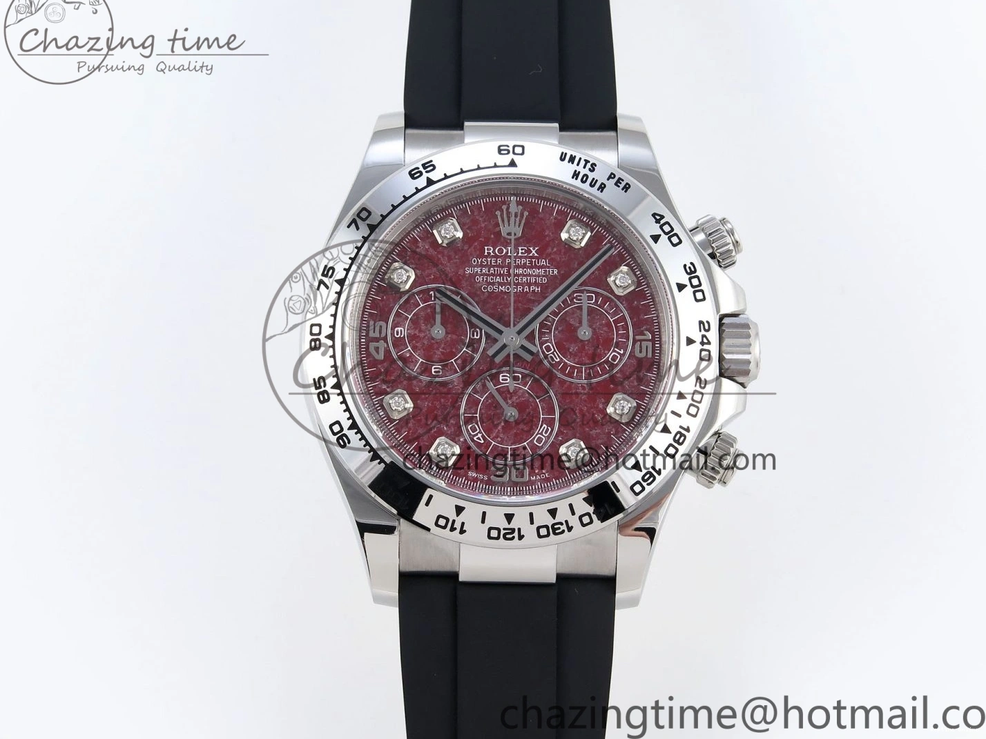 0225 SunProtective Daytona 116519 Clean 1:1 Best Edition 904L SS Case and Bracelet Red Sodalite Dial on Oysterflex SA4130 V 1852